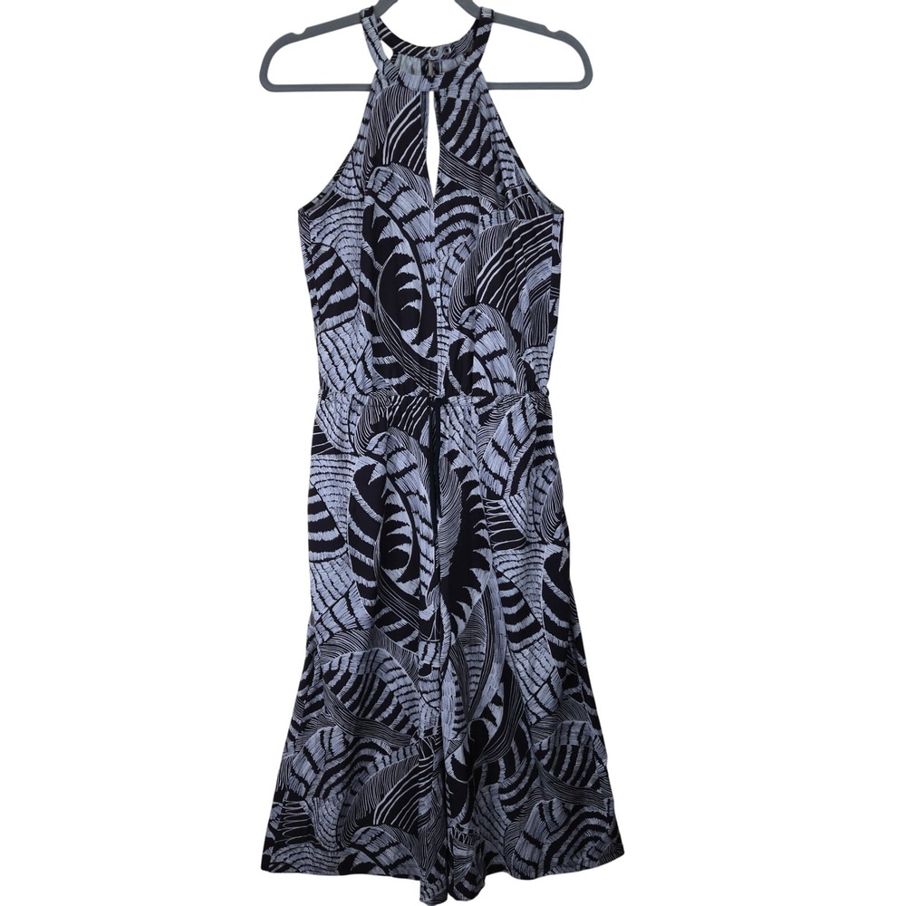 Athleta Sol Printed Wide Leg‎ Womens Romper Size 0 Zuma Print Resortwear Halter